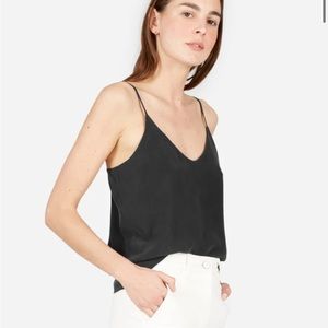 The Double-Lined Silk V-Neck Cami - Everlane silk black spaghetti strap